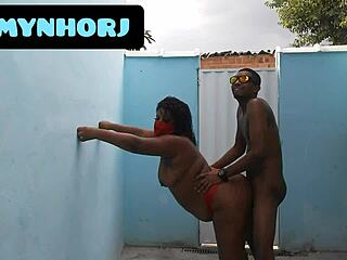 Cheio De Tesão Delivers Rough Anal Pounding To Brazilian BBW's Big Ass In Outdoor Yard