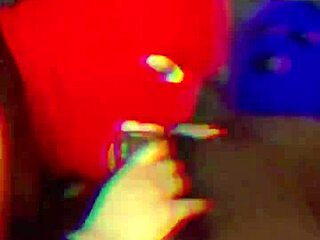 I am an amateur latina wife giving my black lover a sloppy deepthroat and handjob while my husband watches our interracial homemade fun