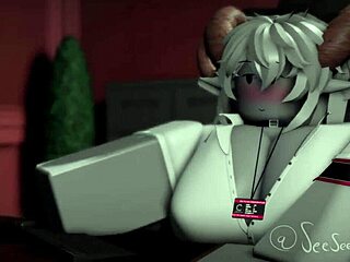 lavi the corpogoat secretary gets fucked hard in 3d cartoon sequel. new employee creampies her wet pussy roughly.