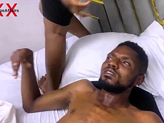 Two big ass students team up with one teacher for a group study session.