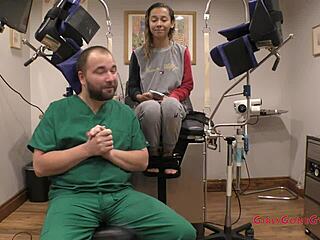 this exam's just a formality, right? kalani luana asks during her close-up anal fingering in latex gloves