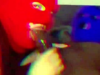 I am an amateur latina wife giving my black lover a sloppy deepthroat and handjob while my husband watches our interracial homemade fun