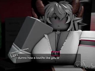 lavi the corpogoat secretary gets fucked hard in 3d cartoon sequel. new employee creampies her wet pussy roughly.