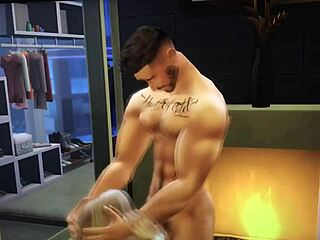 I Feel Overwhelmed by Sims 4 Hunk Deepthroat on Hot Dick Ending in Explosive Cumshot