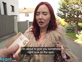 I picked up this Latvian redhead for public POV blowjob and she came riding my thick cock outdoors