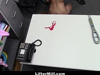 hey, shoplifter milf gets caught and takes big cock punishment in garage