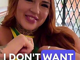 Petite Redhead Busty Latina Deepthroat Sloppy Blowjob After Casting POV!