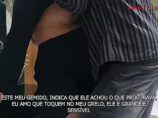 Pregnant Brazilian wife gives ass to huge guy in cuckold humiliation.