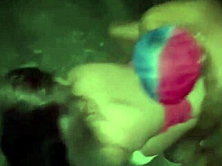 Huge tits amateur flashes big natural boobs outdoors then gets her pussy stretched by monster cock at home