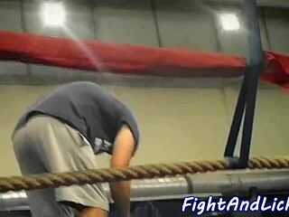 euro amateurs in panties kiss passionately after intense lesbian catfight