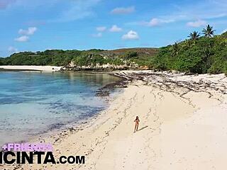 Bold Asian Babe Putri Cinta Fingers Her Tight Asshole And Pussy At Sunny Beach