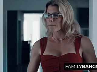 I uh feel so surprised as helpful teen 18+ licks big tits in lesbian session with mommy.