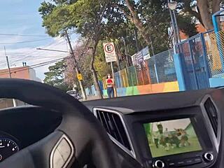 i jerk off in the car seeking info with my hard dick out