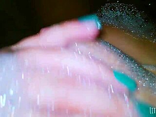 petite amateur girl with small tits gropes her young body in the bath for homemade fun