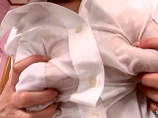 Will this japanese masseuse deliver an intense titjob and blowjob in uncensored pov?