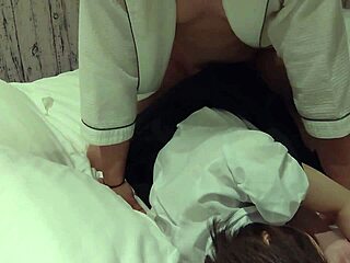 Oh damn, riding cowgirl for creampie makes cum drip from my wet pussy in cute maid uniform during amateur 69!