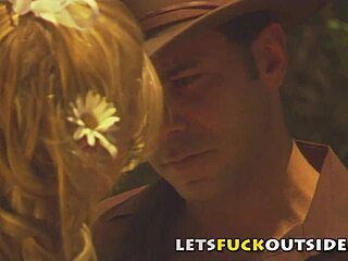 wanna join this blonde couple for outdoor cosplay monster cock pounding?