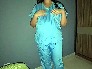 wow, this pregnant mexican nurse roleplay in uniform gets so horny after hospital shift craving cum everywhere