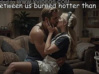 In this erotic tale, a 50-year-old man develops feelings for his young 18+ blonde maid while she works. Their forbidden connection builds through daily interactions in his home.