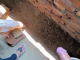 Chubby Asian milf gets pussy licked and fucked doggystyle by labor contractor for extra cash