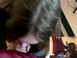 In a desperate move, the brunette lesbian best friend offered a sloppy deepthroat blowjob to her black friend for shelter.