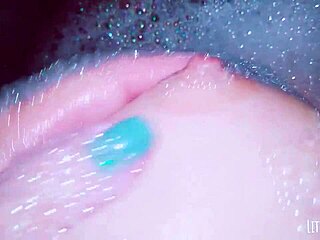 petite amateur girl with small tits gropes her young body in the bath for homemade fun