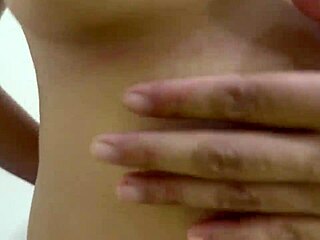 Skinny mexican madrastra with small tits moans in taboo homemade creampie fucking with young 18+ in bedroom