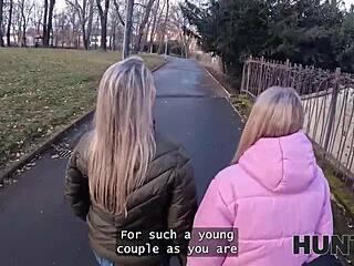 I picked up this natural tits friend for outdoor POV sex while her girlfriend watches in a wild Czech bisexual cuckold adventure.