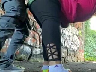 Horny Milf Reveals Big Natural Tits And Wet Pussy For Outdoor Fucking In Hidden Tunnel