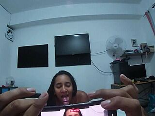 a desperate milf leyne rodriguez needs help with her new job, leading to intense creampie session.