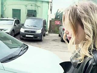 Blonde Skinny Babe Gets Passionate Creampie From Stranger In Quickie Missionary And Doggystyle Fuck