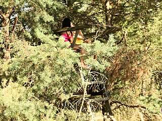 passionate outdoor lesbian sex with blonde and brunette babes licking tits!