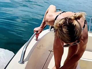 Hey, check out this boat wash in a sexy thong swimsuit now that summer is here!