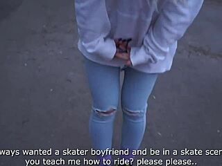 hot blonde teen 18+ met on street gives intense blowjob and gets fucked hard outdoors