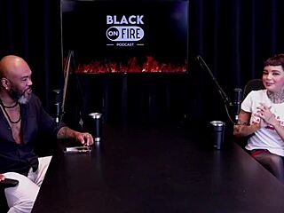 Annie Clementine Flaunts Vampire Canines in Sheer Red Recording Intense Sessions with Couples and Soft Guy Followers