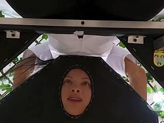 The masseur entices Colombian milf Salome Gil with a steamy bath massage. She craves his big cock for a deep happy ending.