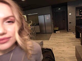 Blonde Skinny Babe Gets Passionate Creampie From Stranger In Quickie Missionary And Doggystyle Fuck