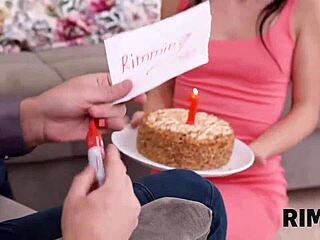 Guy enjoys anilingus from his babe at the first anniversary!