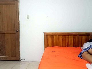 Hey, this horny latina student rides dildo in uniform for crazy ass fucking fantasy