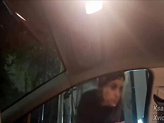 Risky handjob for hot girl on the street in public