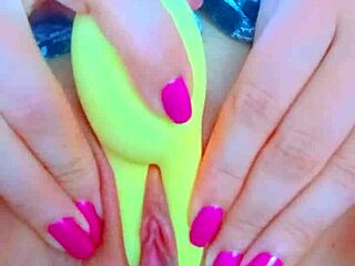 i love my shaved pink perfect pussy as latina college girl with cute toy