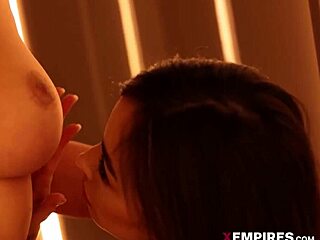 Intense lesbian seduction unfolds with sensual kissing scissoring and passionate teen 18+ encounters