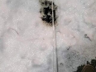 Daring Outdoor Public Urination Act in Open Space