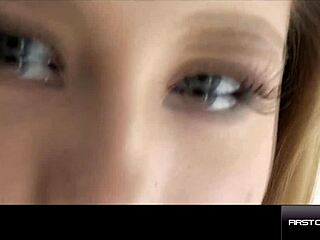 tiny whore takes on a huge cock with deep throating skills - firstclasspov