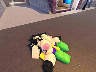 Emma Teases With Big Tits And Ass While Three Guys Bang Her In Rough Gangbang On Whorblox Street