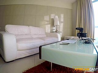 Hey, can you believe how this thick Nubian girl blows away the casting agent with her big fat ass?