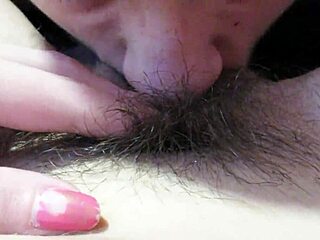 Amateur couple dives into BIG CLIT LICKING and sucking, leading to her huge squirting orgasm in close up.