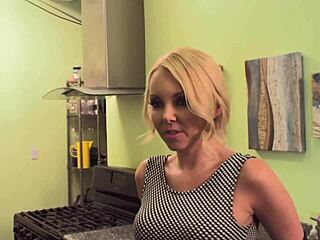 After all that chatting, these two sexy blonde lesbians finally got busy kissing and fingering in the kitchen 😘👩‍❤️‍💋‍👩