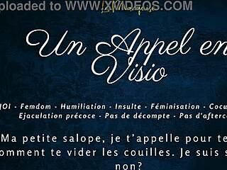 I feel excited about this video call in French audio for femdom instructions