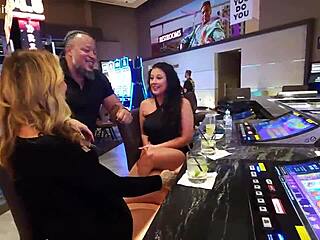 Intense date night explodes into wild freaky threesome group action